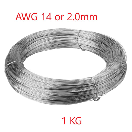 GI Wire AWG 14 or 2.0mm Galvanize Iron Alambre ( 1 KG)