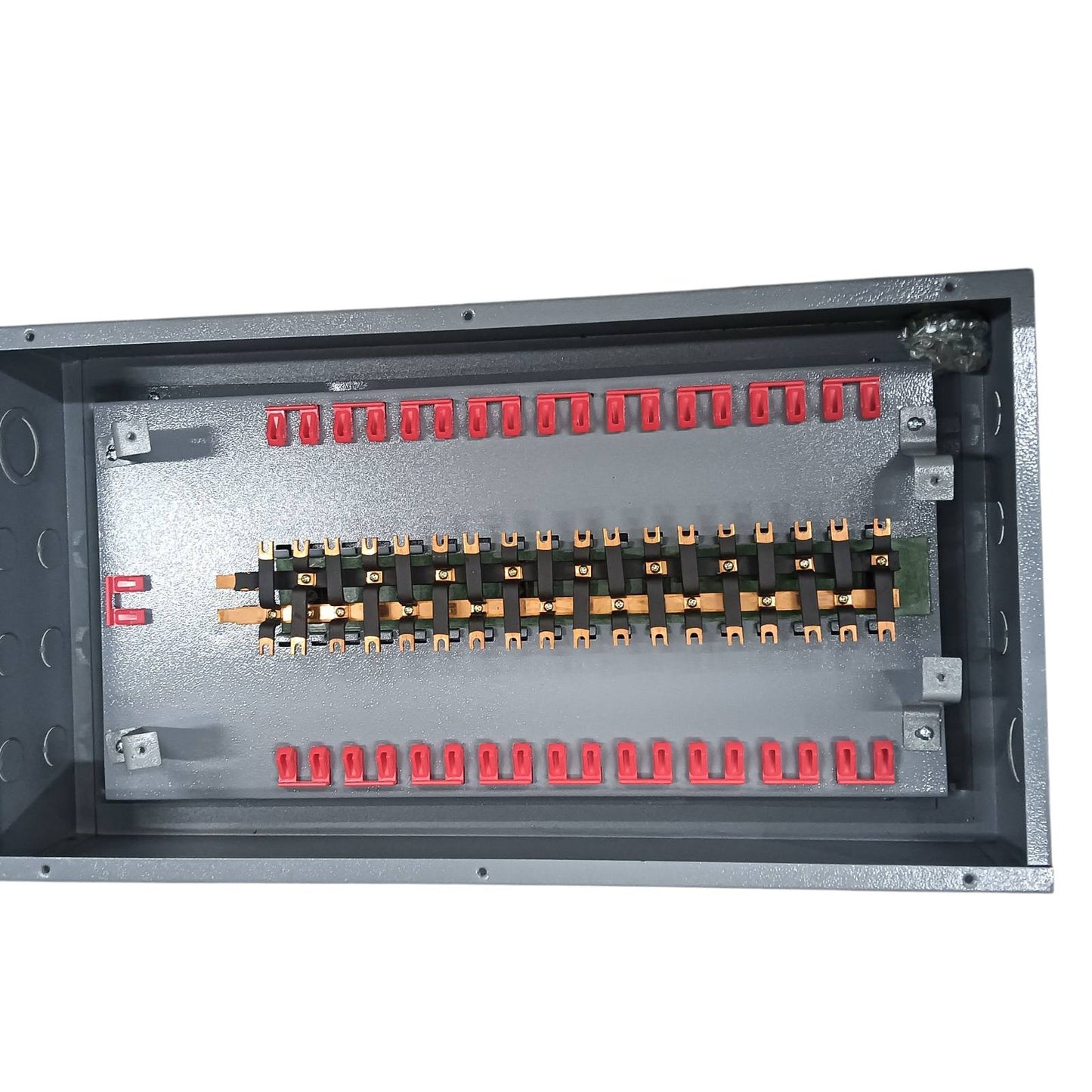 2 pole bolt on panel board with multiple connection points for organizing electrical circuits America 18 Branches Panel Board Center Main For 2 Pole Bolt On Panel Board Surface or Flush Mounted Type Electx Electrical Supply