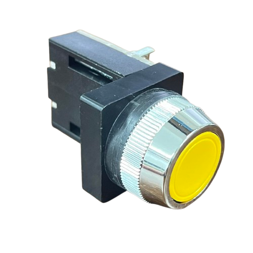 Push Button Switch Yellow 25mm  6A 2NO/2NC