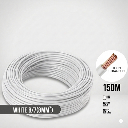 Boston THHN AWG 8/7, THWN 8.0mm² Stranded 150 Meters/Roll White