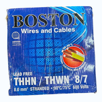Boston THHN AWG 8/7, THWN 8.0mm² Stranded Red - 150 Meters/Roll Red