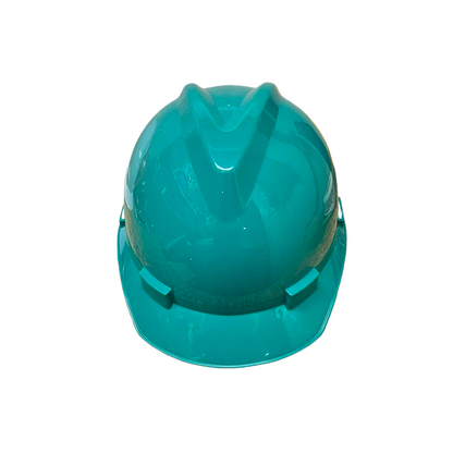 PE industrial hard hat yellow for safety protection on construction sites