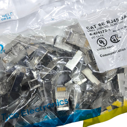 AMP CAT 6E UTP Shielded Connector 5 PCS per Order, CAT 6  RJ45 Connector Metal