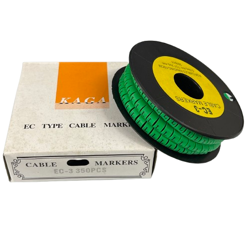 Cable (L) Marker 5.0mm to 7.2mm EC-3G 350pcs Green  Wire Tagging
