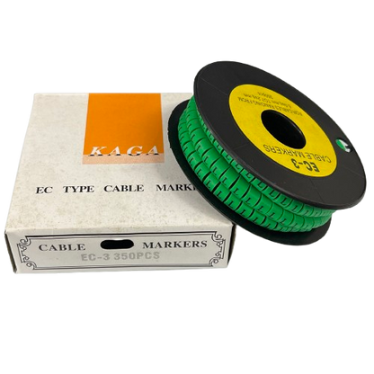 Cable (L) Marker 5.0mm to 7.2mm EC-3G 350pcs Green  Wire Tagging
