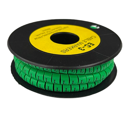 Cable (L) Marker 5.0mm to 7.2mm EC-3G 350pcs Green  Wire Tagging