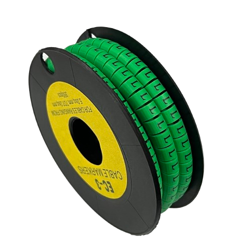 Cable (L) Marker 5.0mm to 7.2mm EC-3G 350pcs Green  Wire Tagging