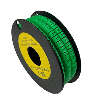 Cable (L) Marker 5.0mm to 7.2mm EC-3G 350pcs Green  Wire Tagging