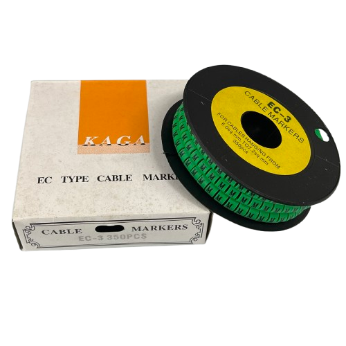 Cable (M) Marker 5.0mm to 7.2mm EC-3G 350pcs Green  Wire Tagging