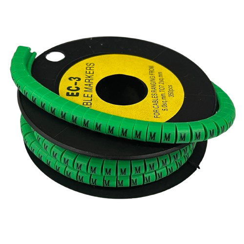 Cable (M) Marker 5.0mm to 7.2mm EC-3G 350pcs Green  Wire Tagging