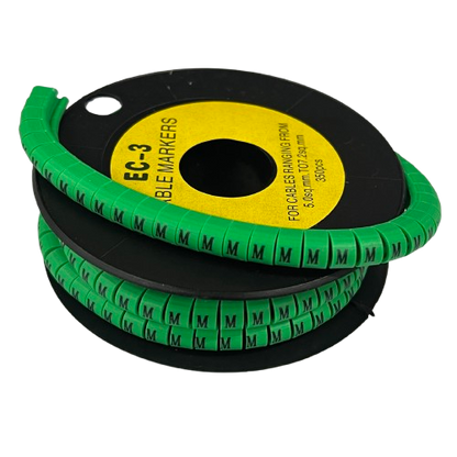 Cable (M) Marker 5.0mm to 7.2mm EC-3G 350pcs Green  Wire Tagging