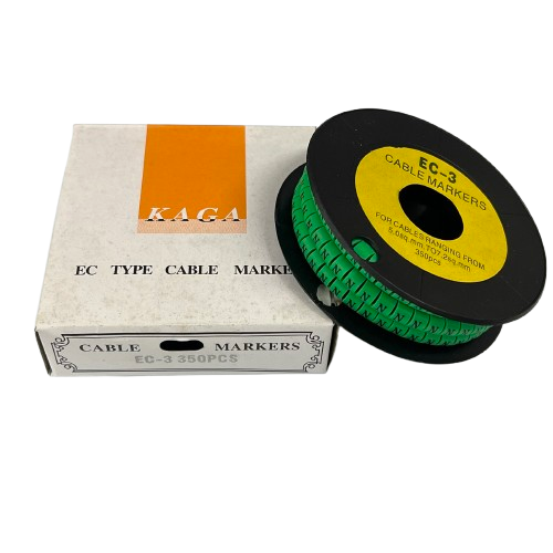 Cable (N) Marker 5.0mm to 7.2mm EC-3G 350pcs Green  Wire Tagging