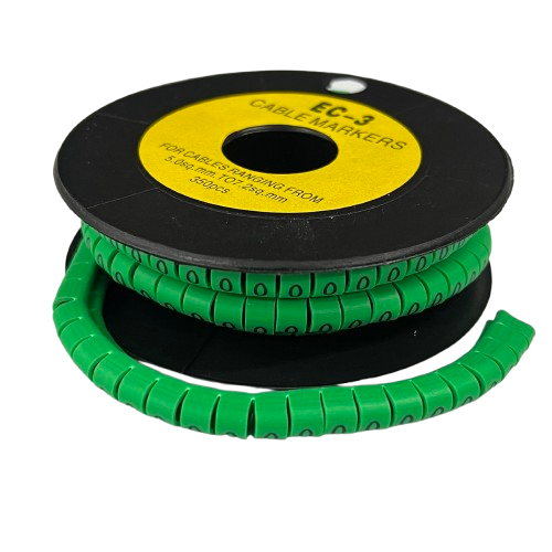 Cable (O) Marker 5.0mm to 7.2mm EC-3G 350pcs Green  Wire Tagging