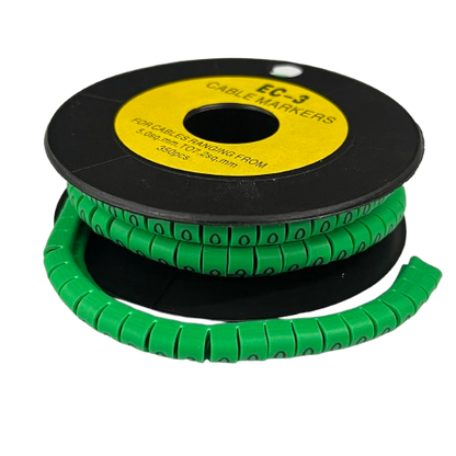 Cable (O) Marker 5.0mm to 7.2mm EC-3G 350pcs Green  Wire Tagging