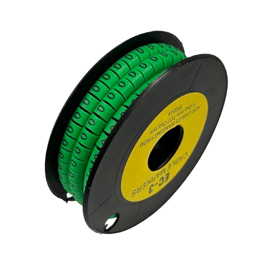 Cable (O) Marker 5.0mm to 7.2mm EC-3G 350pcs Green  Wire Tagging