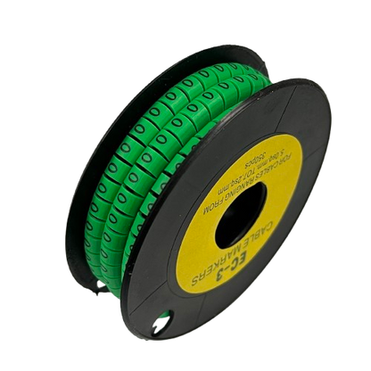 Cable (O) Marker 5.0mm to 7.2mm EC-3G 350pcs Green  Wire Tagging