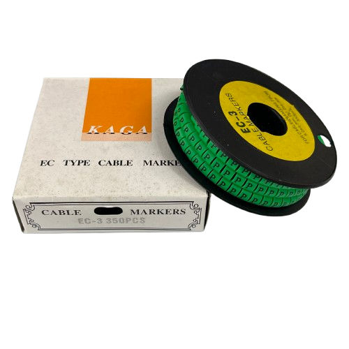 Cable (P) Marker 5.0mm to 7.2mm EC-3G 350pcs Green  Wire Tagging