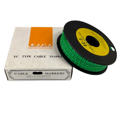 Cable (P) Marker 5.0mm to 7.2mm EC-3G 350pcs Green  Wire Tagging