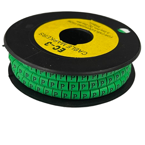 Cable (P) Marker 5.0mm to 7.2mm EC-3G 350pcs Green  Wire Tagging