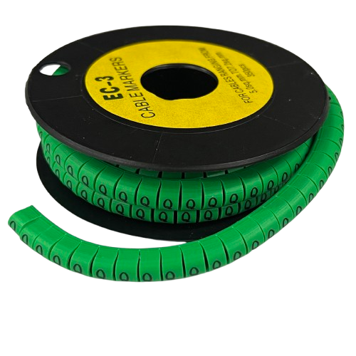Cable (Q) Marker 5.0mm to 7.2mm EC-3G 350pcs Green  Wire Tagging