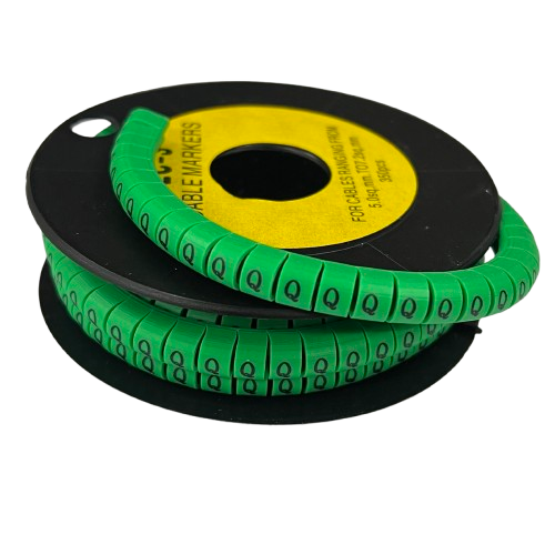 Cable (Q) Marker 5.0mm to 7.2mm EC-3G 350pcs Green  Wire Tagging