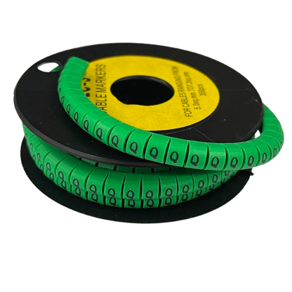 Cable (Q) Marker 5.0mm to 7.2mm EC-3G 350pcs Green  Wire Tagging