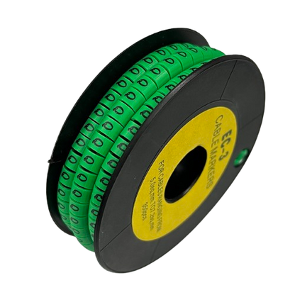Cable (Q) Marker 5.0mm to 7.2mm EC-3G 350pcs Green  Wire Tagging