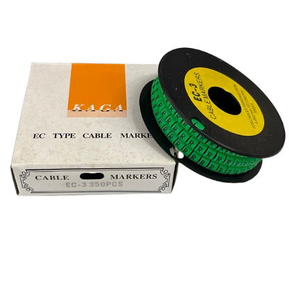 Cable (R) Marker 5.0mm to 7.2mm EC-3G 350pcs Green  Wire Tagging