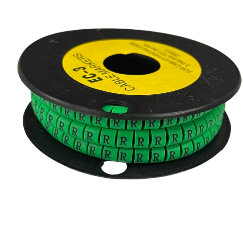 Cable (R) Marker 5.0mm to 7.2mm EC-3G 350pcs Green  Wire Tagging