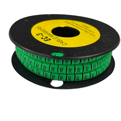 Cable (R) Marker 5.0mm to 7.2mm EC-3G 350pcs Green  Wire Tagging