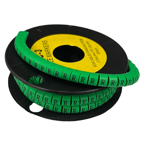 Cable (R) Marker 5.0mm to 7.2mm EC-3G 350pcs Green  Wire Tagging