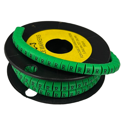 Cable (R) Marker 5.0mm to 7.2mm EC-3G 350pcs Green  Wire Tagging