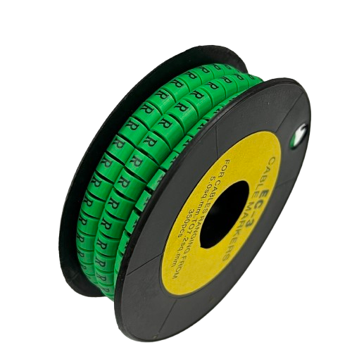 Cable (R) Marker 5.0mm to 7.2mm EC-3G 350pcs Green  Wire Tagging