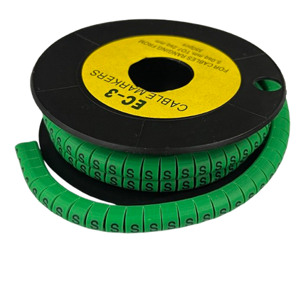 Cable (S) Marker 5.0mm to 7.2mm EC-3G 350pcs Green
