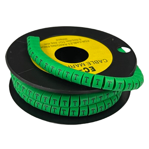 Cable (T) Marker 5.0mm to 7.2mm EC-3G 350pcs Green  Wire Tagging