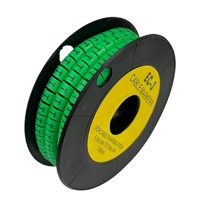 Cable (T) Marker 5.0mm to 7.2mm EC-3G 350pcs Green  Wire Tagging