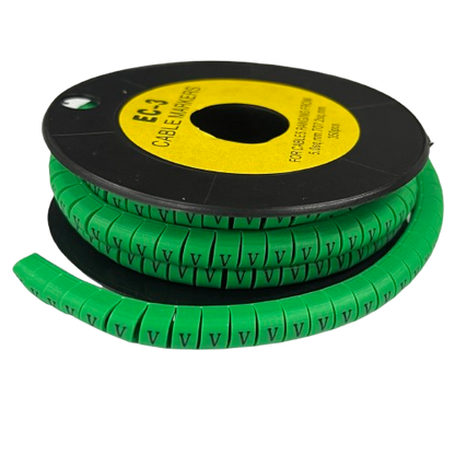 Cable (V) Marker 5.0mm to 7.2mm EC-3G 350pcs Green