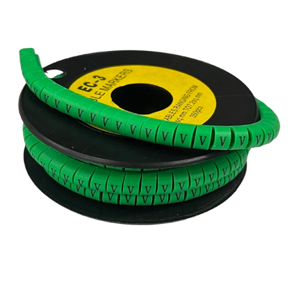 Cable (V) Marker 5.0mm to 7.2mm EC-3G 350pcs Green