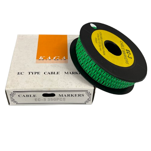 Cable (X) Marker 5.0mm to 7.2mm EC-3G 350pcs Green  Wire Tagging