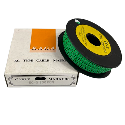 Cable (X) Marker 5.0mm to 7.2mm EC-3G 350pcs Green  Wire Tagging