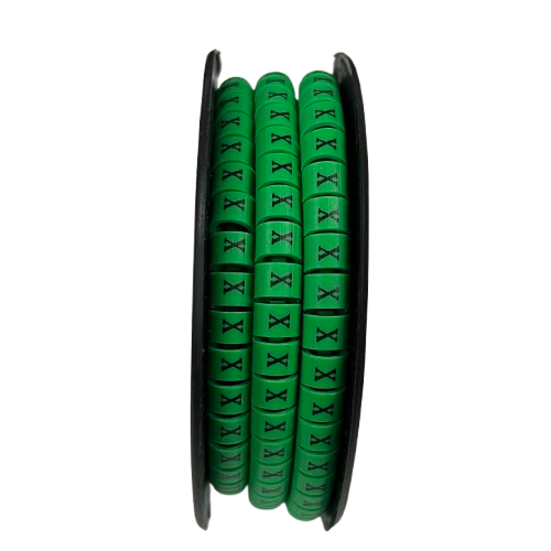 Cable (X) Marker 5.0mm to 7.2mm EC-3G 350pcs Green  Wire Tagging