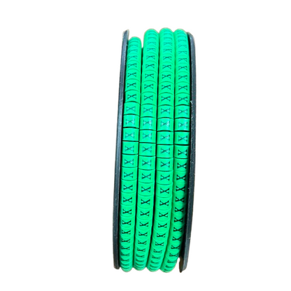 Cable (X) Marker EC-1 Green 2.6mm to 4.2mm 1000pcs 1 Roll  EC-1G(X)  Wire Tagging