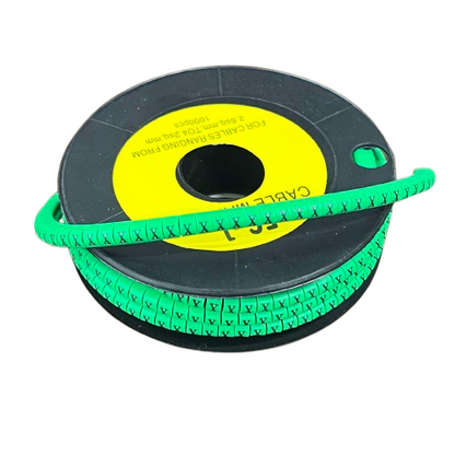 Cable (X) Marker EC-1 Green 2.6mm to 4.2mm 1000pcs 1 Roll  EC-1G(X)  Wire Tagging