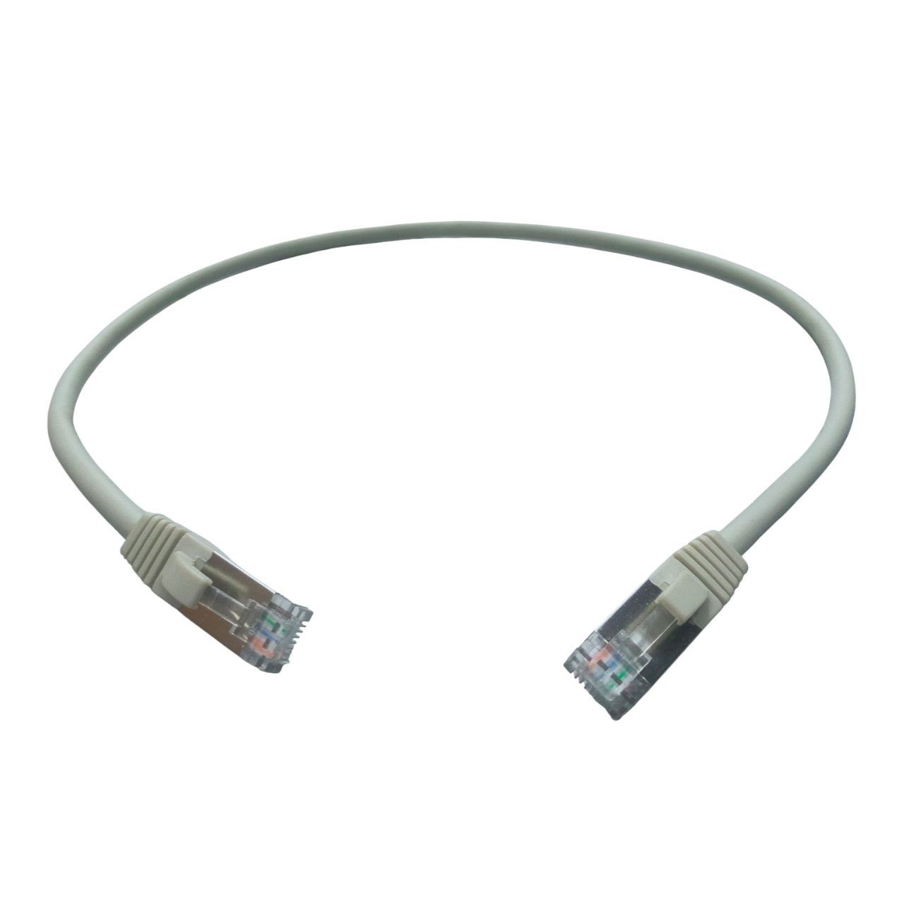 China Cat 6a UTP Patch Cord Cable 4 Pairs Gray 0.5 Meter