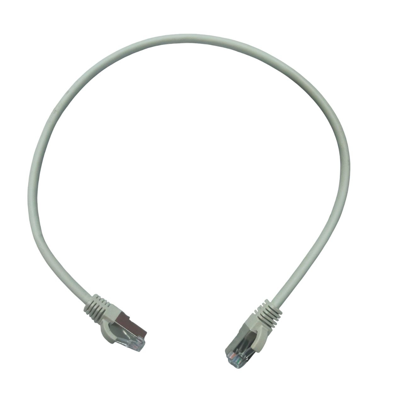 China Cat 6a UTP Patch Cord Cable 4 Pairs Gray 0.5 Meter