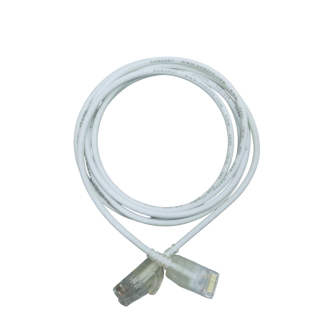 China Cat 6a UTP Patch Cord Cable 4 Pairs White 0.5 Meter