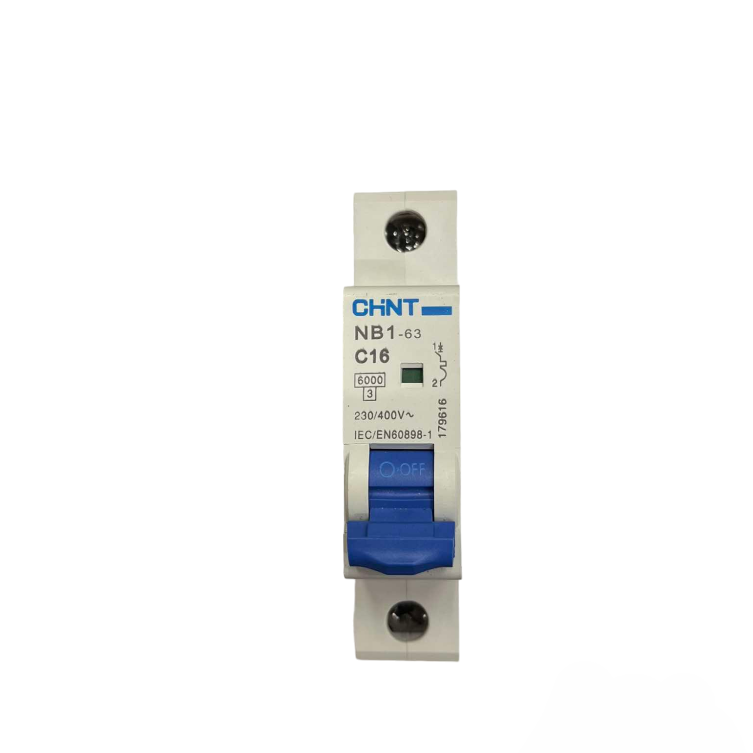 Circuit breaker with CHINT branding on a white background
