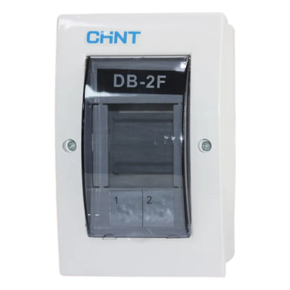 Electrical panel with 'CHINT' branding on a white background