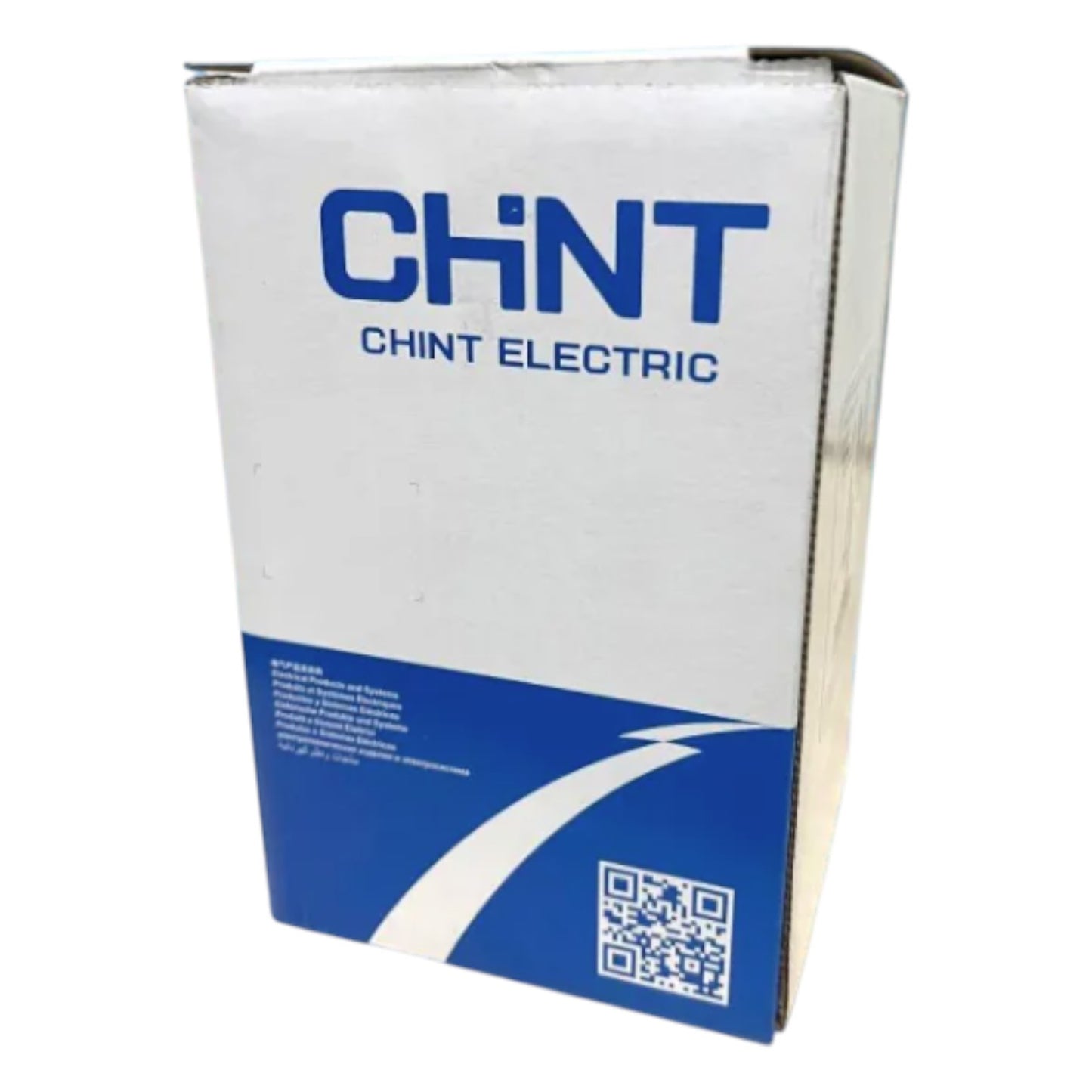 Cardboard box with 'CHINT' branding on a white background