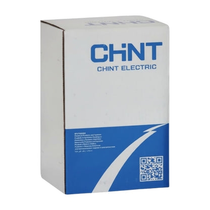 Cardboard box with 'CHINT CHINT ELECTRIC' branding on a white background